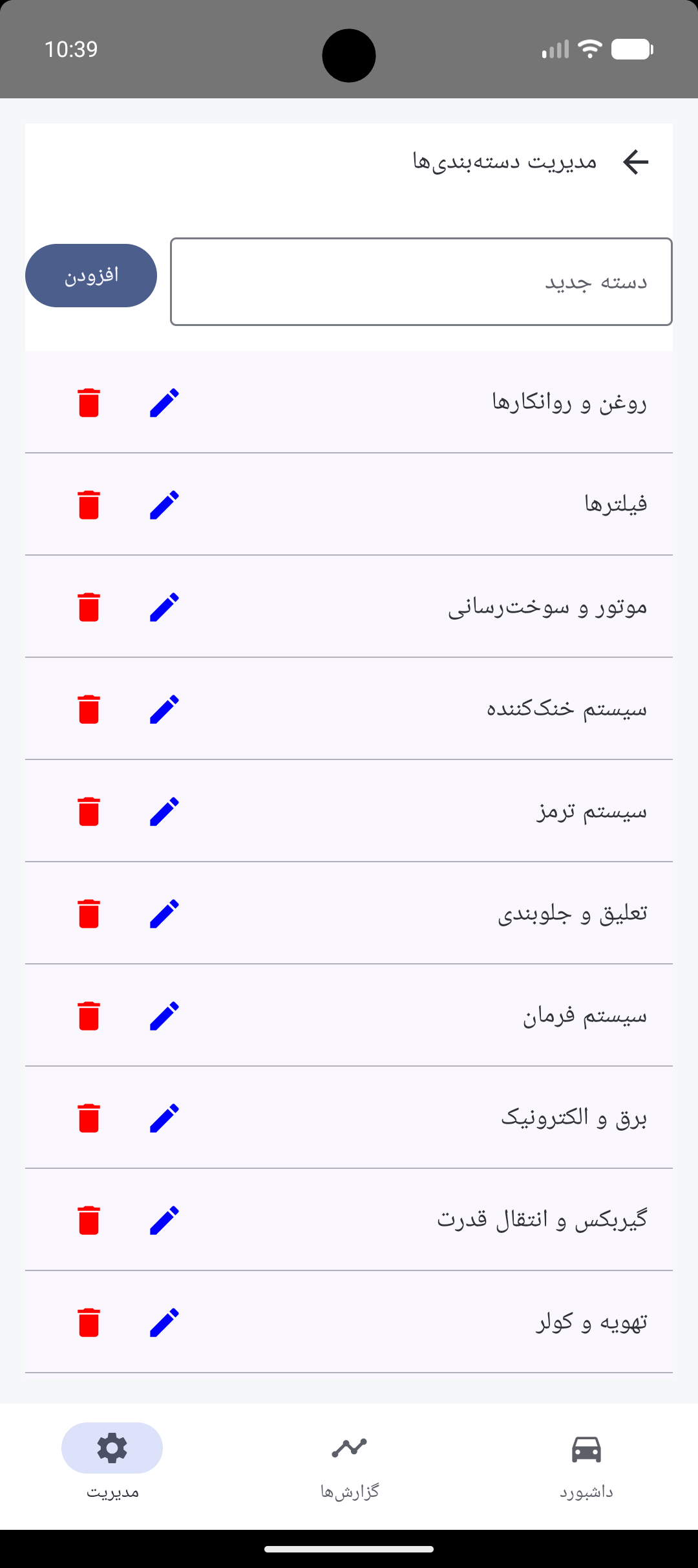 Category Screen